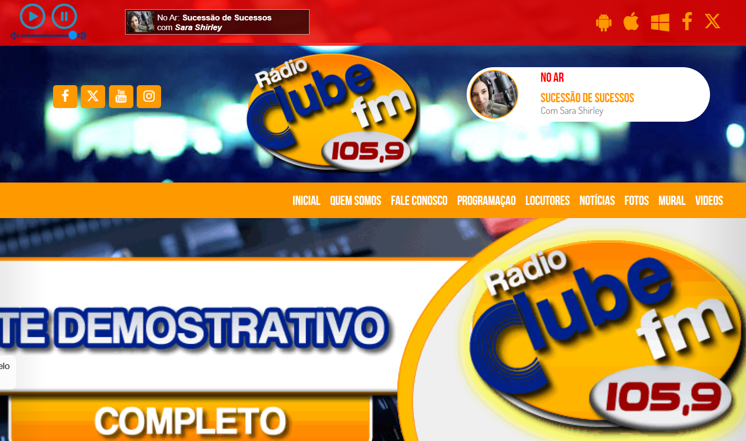 Modelo de Site para Rádio 5